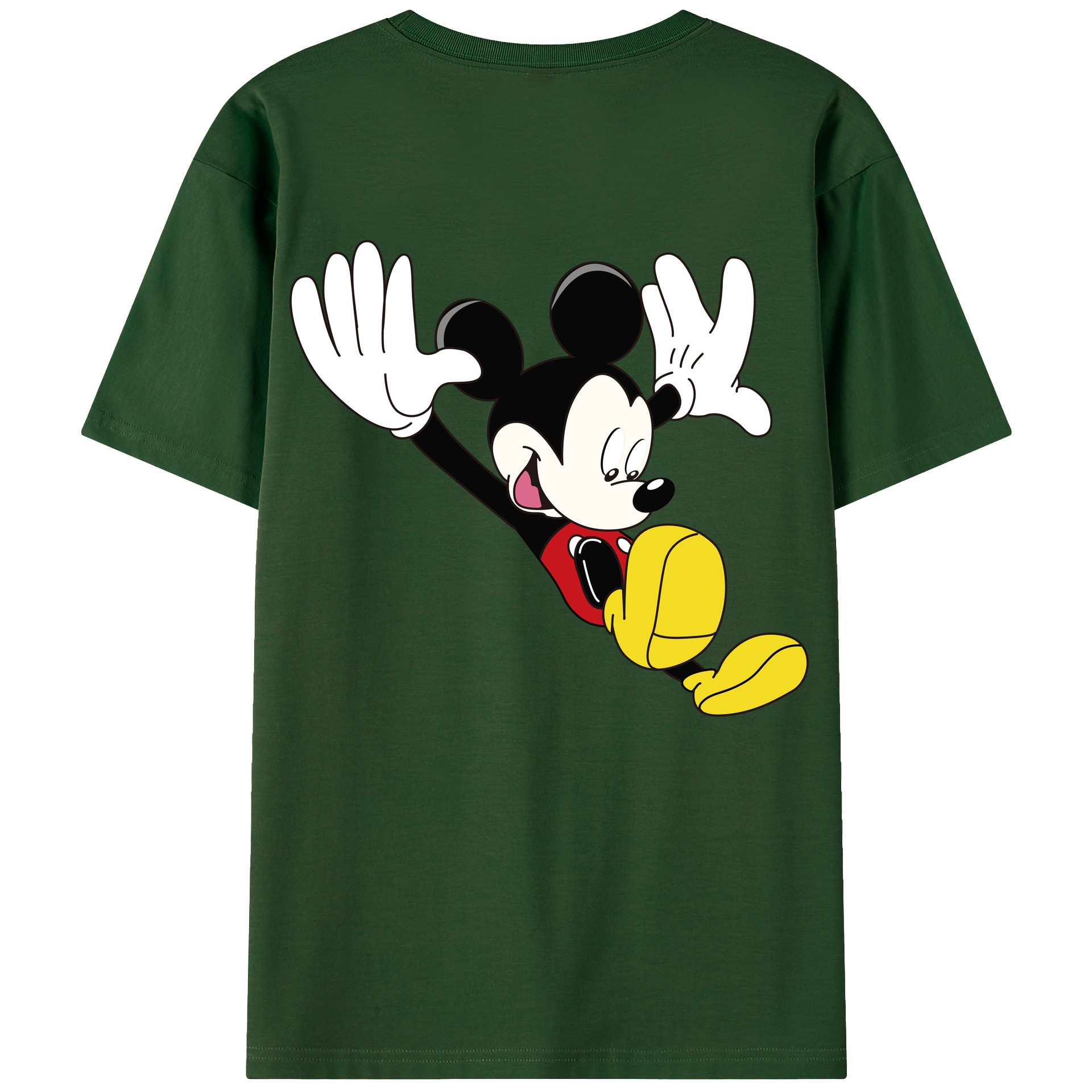 （画像用） ミッキーマウス Mickey Mouse 綿100％半袖Tシャツ（背面プリント）